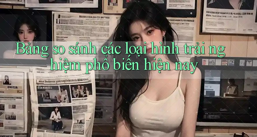 Bảng so sánh các loại hình trải nghiệm phổ biến hiện nay