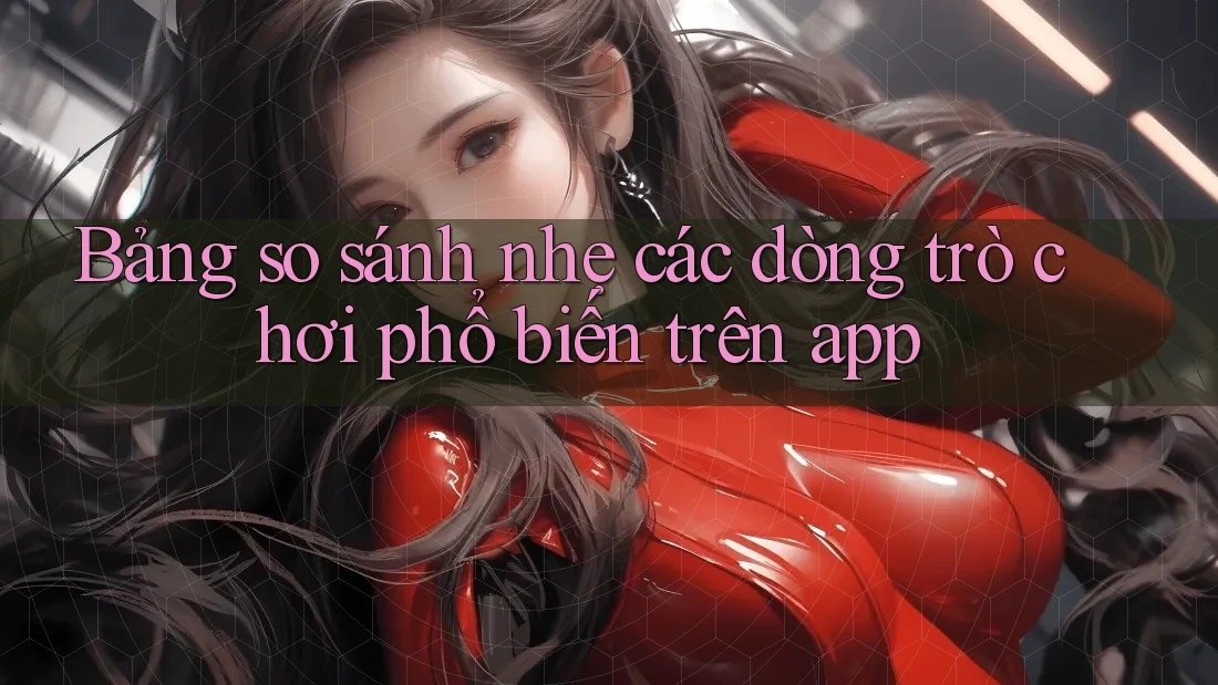 Bảng so sánh nhẹ các dòng trò chơi phổ biến trên app Bảng so sánh nhẹ các dòng trò chơi phổ biến trên app