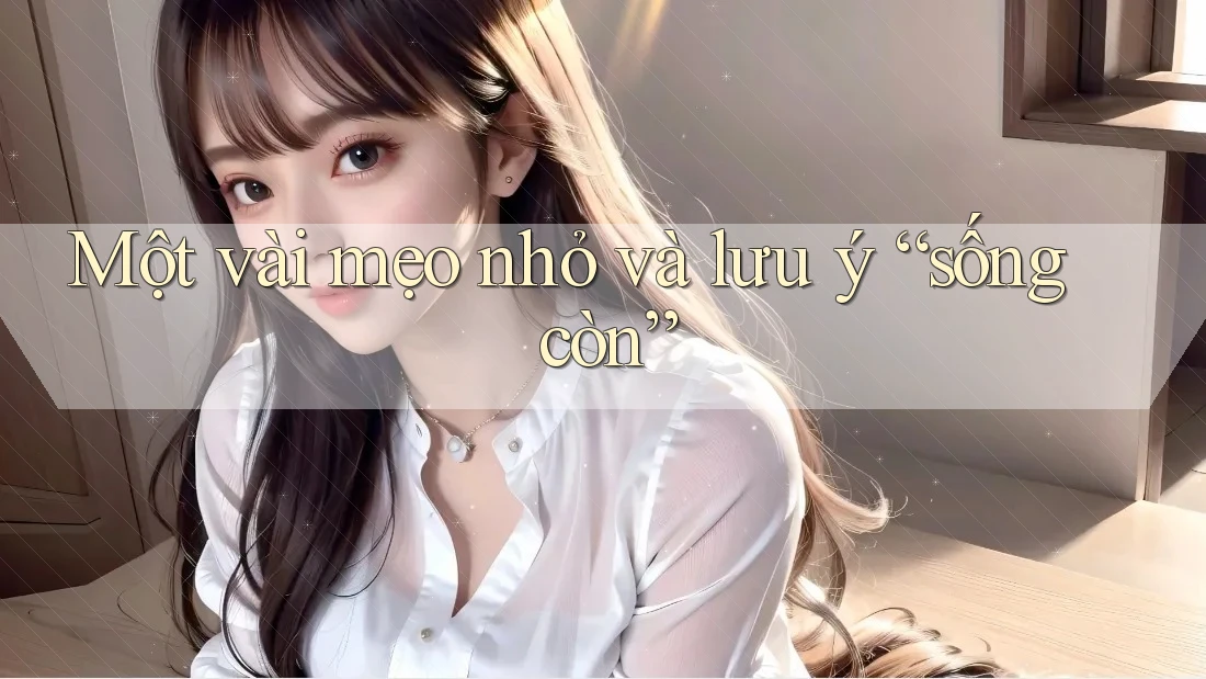 Một vài mẹo nhỏ và lưu ý “sống còn”